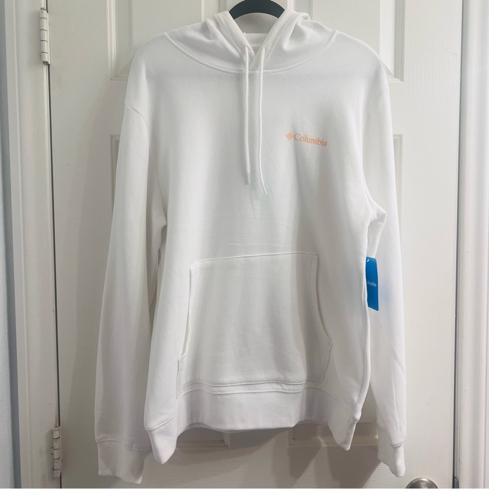 NWT- Columbia White Men's Sweater with Bison and Sun Graphic - Picture 3 of 5